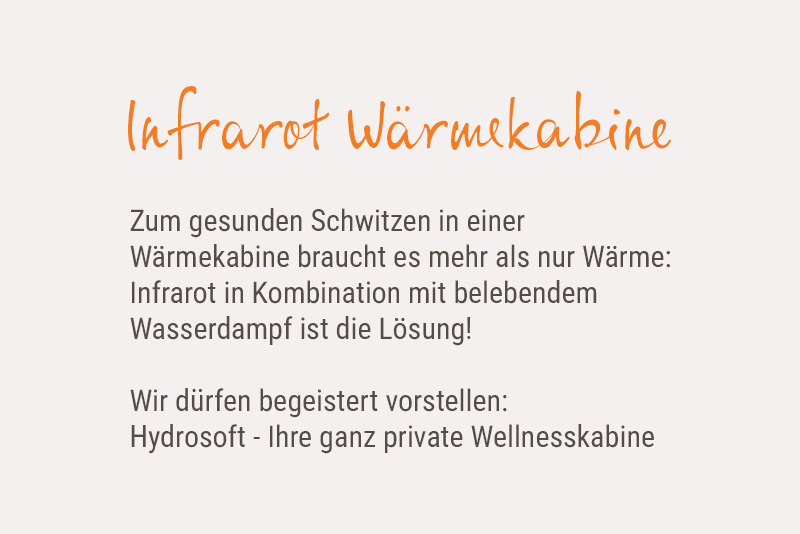 Infrarot Wärmekabine
